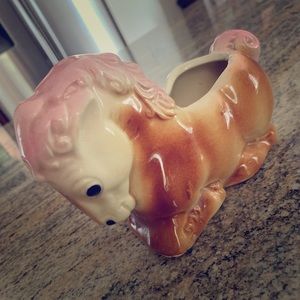 1950s Vintage Ceramic Horse Planter